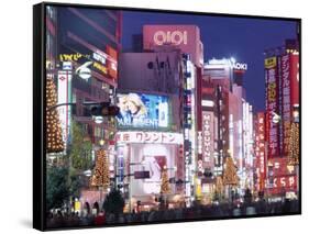 Shinjuku-Dori, Shinjuku, Tokyo, Honshu, Japan-null-Framed Stretched Canvas