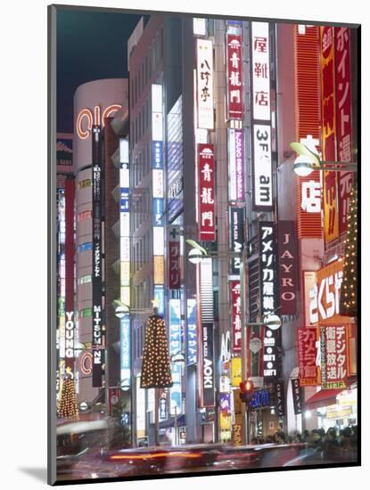 Shinjuku, Shinjuku-dori, Nightlights, Tokyo, Honshu, Japan-Steve Vidler-Mounted Photographic Print