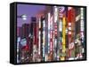 Shinjuku, Shinjuku-dori, Nightlights, Tokyo, Honshu, Japan-Steve Vidler-Framed Stretched Canvas