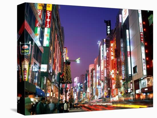 Shinjuku, Shinjuku-dori, Nightlights, Tokyo, Honshu, Japan-Steve Vidler-Stretched Canvas