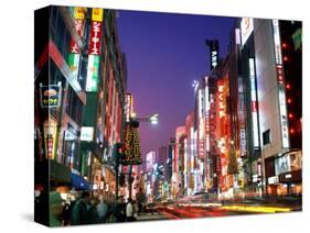 Shinjuku, Shinjuku-dori, Nightlights, Tokyo, Honshu, Japan-Steve Vidler-Stretched Canvas