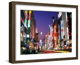 Shinjuku, Shinjuku-dori, Nightlights, Tokyo, Honshu, Japan-Steve Vidler-Framed Photographic Print