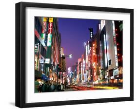 Shinjuku, Shinjuku-dori, Nightlights, Tokyo, Honshu, Japan-Steve Vidler-Framed Photographic Print