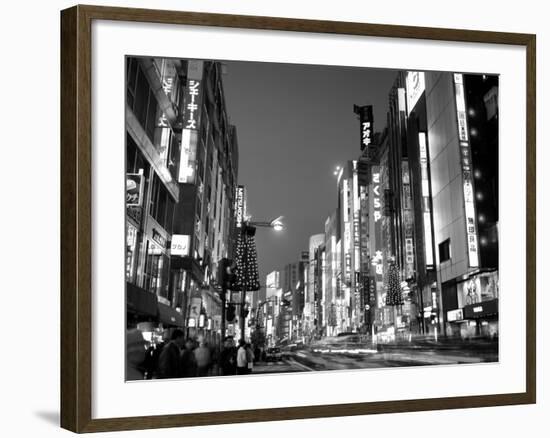 Shinjuku, Shinjuku-dori, Nightlights, Tokyo, Honshu, Japan-Steve Vidler-Framed Photographic Print