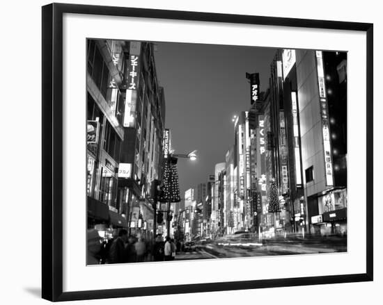 Shinjuku, Shinjuku-dori, Nightlights, Tokyo, Honshu, Japan-Steve Vidler-Framed Photographic Print