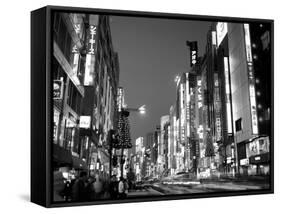 Shinjuku, Shinjuku-dori, Nightlights, Tokyo, Honshu, Japan-Steve Vidler-Framed Stretched Canvas