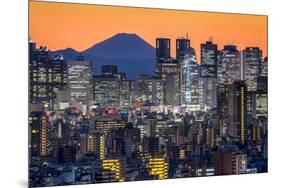 Shinjuku skyline with Mt. Fuji in the background, Tokyo, Japan-Jan Christopher Becke-Mounted Premium Photographic Print