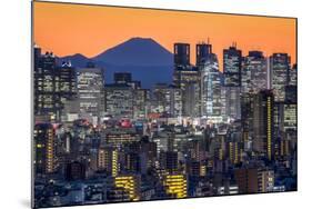 Shinjuku skyline with Mt. Fuji in the background, Tokyo, Japan-Jan Christopher Becke-Mounted Photographic Print