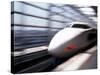 Shinkansen or Bullet Train, Osaka, Japan-Nancy & Steve Ross-Stretched Canvas