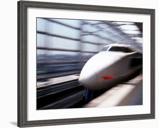 Shinkansen or Bullet Train, Osaka, Japan-Nancy & Steve Ross-Framed Photographic Print