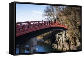 Shinkyo Bridge, UNESCO World Heritage Site, Nikko, Kanto, Japan, Asia-Michael Runkel-Framed Stretched Canvas