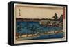 Shinobazu No Ike Benten No Hokora-Utagawa Hiroshige-Framed Stretched Canvas