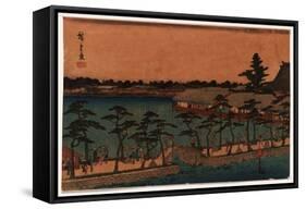 Shinobazu No Ike-Utagawa Hiroshige-Framed Stretched Canvas