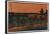 Shinobazu No Ike-Utagawa Hiroshige-Framed Stretched Canvas