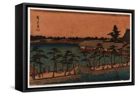 Shinobazu No Ike-Utagawa Hiroshige-Framed Stretched Canvas