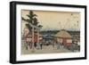 Shinobazu Pond Seen from Yushima Shrine-Utagawa Hiroshige-Framed Giclee Print