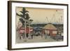 Shinobazu Pond Seen from Yushima Shrine-Utagawa Hiroshige-Framed Giclee Print