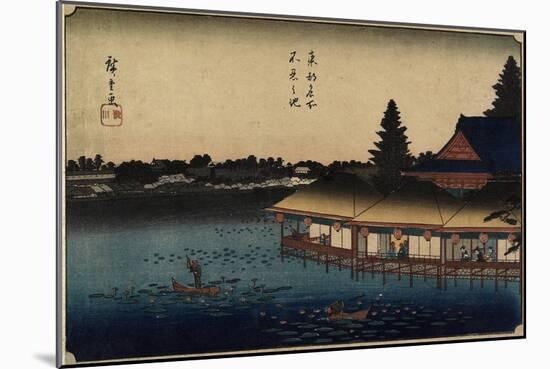 Shinobazu Pond-Utagawa Hiroshige-Mounted Giclee Print