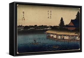 Shinobazu Pond-Utagawa Hiroshige-Framed Stretched Canvas