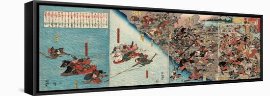 Shinshu Kawanakajima Og[K?]Assen-Utagawa Yoshifuji-Framed Stretched Canvas
