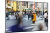 Shinto Monk in Traditional Dress Collecting Alms (Donations), Ginza, Tokyo, Honshu, Japan, Asia-Gavin Hellier-Mounted Photographic Print