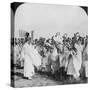 Shinto Priests in a Funeral Procession for 'Hitachi Maru' Victims, Tokyo, Japan, 1905-HC White-Stretched Canvas