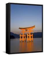 Shinto Shrine Illuminated at Dusk, Island of Honshu, Japan-Gavin Hellier-Framed Stretched Canvas