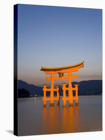 Shinto Shrine Illuminated at Dusk, Island of Honshu, Japan-Gavin Hellier-Stretched Canvas