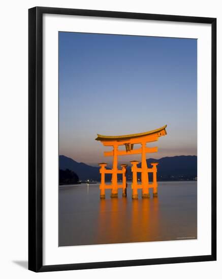 Shinto Shrine Illuminated at Dusk, Island of Honshu, Japan-Gavin Hellier-Framed Photographic Print