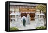 Shinto Shrine of Sumiyoshi Taisha, Osaka, Kansai, Japan-Ian Trower-Framed Stretched Canvas