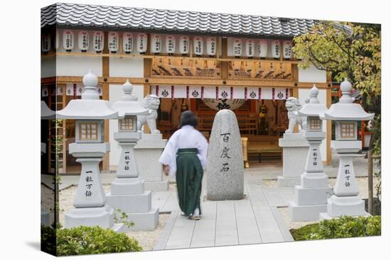 Shinto Shrine of Sumiyoshi Taisha, Osaka, Kansai, Japan-Ian Trower-Stretched Canvas