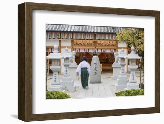 Shinto Shrine of Sumiyoshi Taisha, Osaka, Kansai, Japan-Ian Trower-Framed Photographic Print