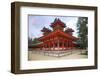 Shinto shrine on the grounds of the Heian Jingu Shrine, Kyoto, Japan.-Dennis Flaherty-Framed Photographic Print