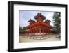 Shinto shrine on the grounds of the Heian Jingu Shrine, Kyoto, Japan.-Dennis Flaherty-Framed Photographic Print