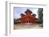 Shinto shrine on the grounds of the Heian Jingu Shrine, Kyoto, Japan.-Dennis Flaherty-Framed Photographic Print