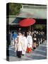 Shinto Wedding Procession at the Meiji Jingu Shrine, Tokyo, Japan, Asia-Walter Rawlings-Stretched Canvas