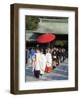 Shinto Wedding Procession at the Meiji Jingu Shrine, Tokyo, Japan, Asia-Walter Rawlings-Framed Photographic Print