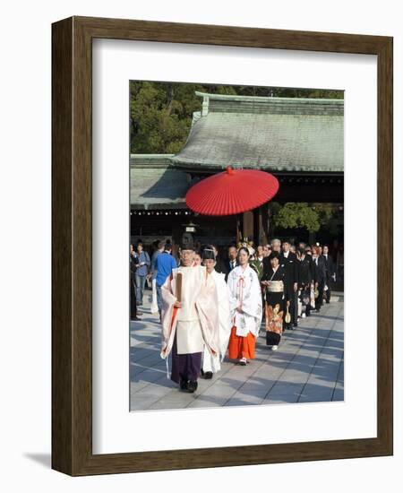 Shinto Wedding Procession at the Meiji Jingu Shrine, Tokyo, Japan, Asia-Walter Rawlings-Framed Photographic Print