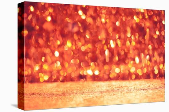 Shiny Christmas Bokeh Background with Floor-nikkytok-Stretched Canvas