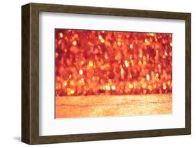 Shiny Christmas Bokeh Background with Floor-nikkytok-Framed Photographic Print