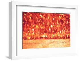 Shiny Christmas Bokeh Background with Floor-nikkytok-Framed Photographic Print