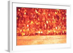 Shiny Christmas Bokeh Background with Floor-nikkytok-Framed Photographic Print