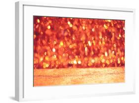 Shiny Christmas Bokeh Background with Floor-nikkytok-Framed Photographic Print