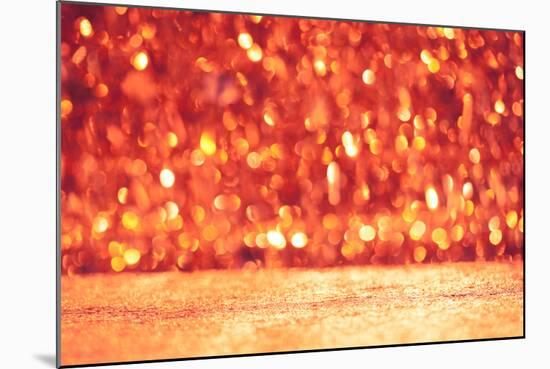 Shiny Christmas Bokeh Background with Floor-nikkytok-Mounted Photographic Print