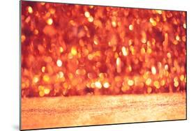 Shiny Christmas Bokeh Background with Floor-nikkytok-Mounted Photographic Print