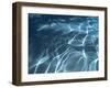 Shiny Light Strings in Blue Water-null-Framed Photographic Print