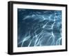 Shiny Light Strings in Blue Water-null-Framed Photographic Print