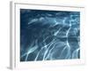 Shiny Light Strings in Blue Water-null-Framed Photographic Print