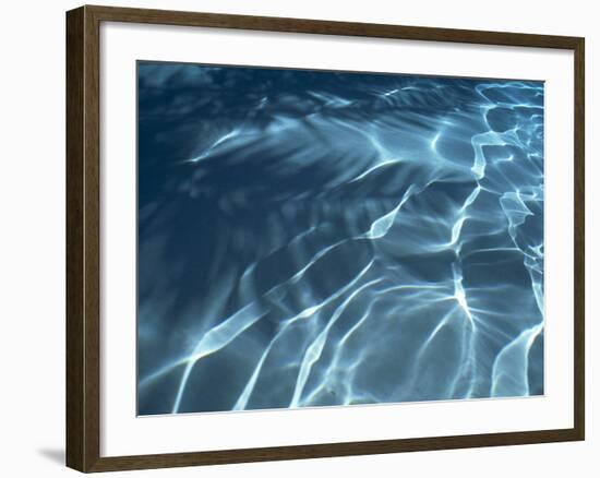 Shiny Light Strings in Blue Water-null-Framed Photographic Print