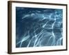 Shiny Light Strings in Blue Water-null-Framed Photographic Print